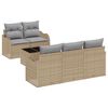 vidaXL Conjunto de sof&aacute; de jard&iacute;n Beige rat&aacute;n sint&eacute;tico