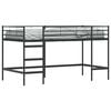 vidaXL Estructura de litera para ni&ntilde;os Liso Negro 100 x 200 cm Acero