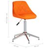 vidaXL Sillas de comedor giratorias 2 uds cuero sint&eacute;tico naranja