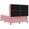 vidaXL Cama tipo Box Spring con colch&oacute;n Rosa 200 x 140 cm Poli&eacute;ster