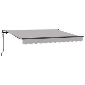 vidaXL Toldo Retr&aacute;ctil Gris Claro 350 x 200 cm tela