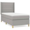 vidaXL Cama box spring con colch&oacute;n tela gris claro 100x200 cm