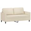 vidaXL Sof&aacute; de 2 plazas de cuero sint&eacute;tico color crema 140 cm