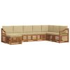vidaXL Conjunto de sof&aacute;s de exterior 8 uds. Natural y Beige