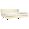 vidaXL Cama box spring con colch&oacute;n cuero sint&eacute;tico crema 200x200 cm