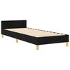 vidaXL Estructura de cama con cabecera Negro 90 x 200 cm tela