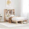 vidaXL Cama con estanter&iacute;a sin colch&oacute;n madera maciza de pino 90x200 cm