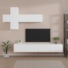 vidaXL Set de muebles para TV 7 piezas madera contrachapada blanco