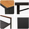vidaXL Conjunto de Comedor de Jard&iacute;n 9 pcs Negro rat&aacute;n sint&eacute;tico