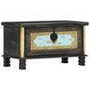 vidaXL Ba&uacute;l de almacenamiento madera de mango negro 80x40x45 cm