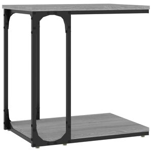vidaXL Mesa auxiliar madera contrachapada gris Sonoma 50x35x52 cm