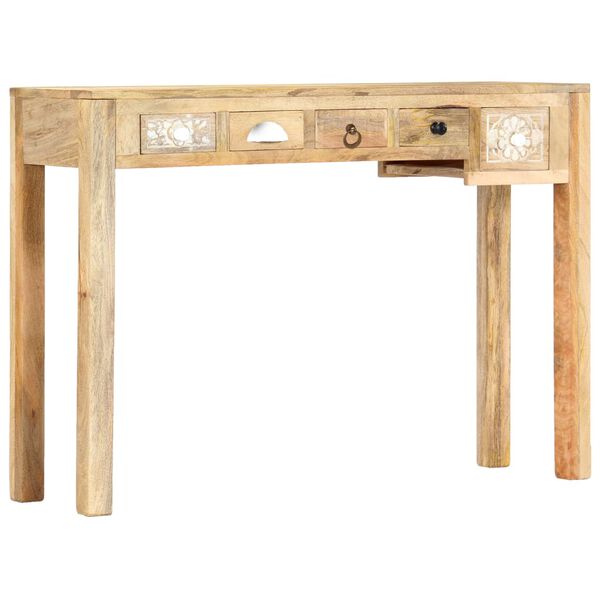 vidaXL Mesa consola de madera maciza de mango 110x30x75 cm