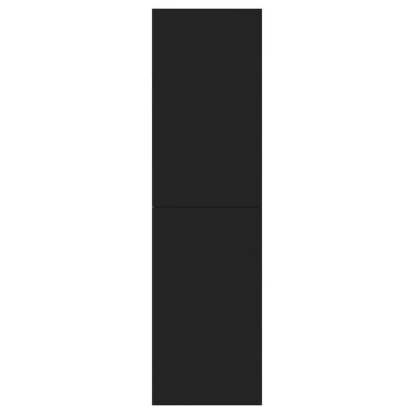 vidaXL Mueble pared TV madera contrachapada negro 30,5x30x110 cm