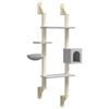 vidaXL &Aacute;rbol rascador para gatos de pared gris claro 180 cm