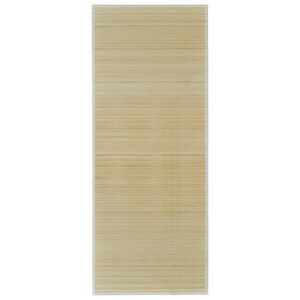 vidaXL Alfombra rectangular de bamb&uacute; natural 80 x 200 cm