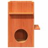 vidaXL Casa para gatos cera marrón 43x43x60 cm madera maciza pino