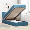 vidaXL Estructura de cama otomana con colch&oacute;n terciopelo azul oscuro