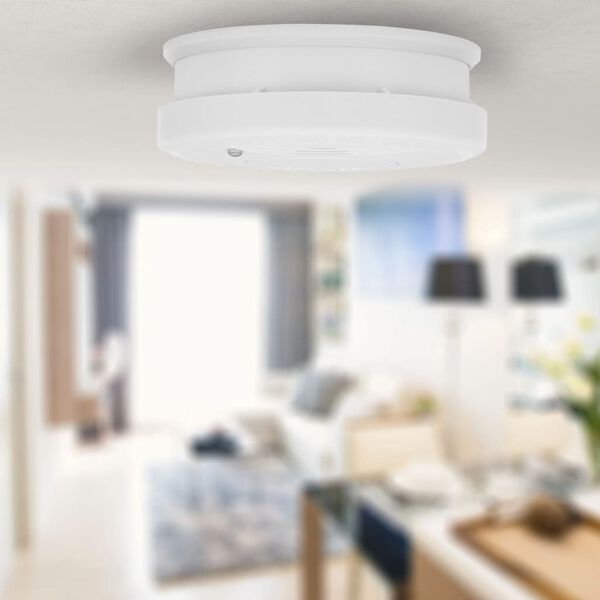 Smartwares Set de 2 detectores de humo blanco 10x10x3,5 cm