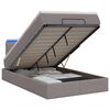 vidaXL Cama tipo otomana con colch&oacute;n y LED Topo 120 x 200 cm Tela