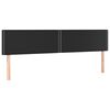 vidaXL Cabeceros cuero sint&eacute;tico negro 160x5x78/88 cm