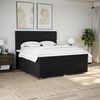 vidaXL Cama box spring con colch&oacute;n tela negro 200x200 cm