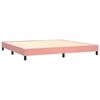 vidaXL Cama box spring con colch&oacute;n terciopelo rosa 200x200 cm