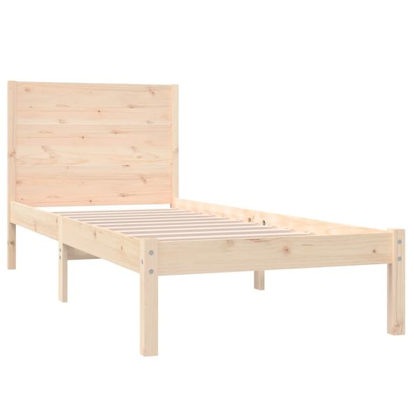 vidaXL Estructura de cama sin colchón madera maciza de pino 100x200 cm