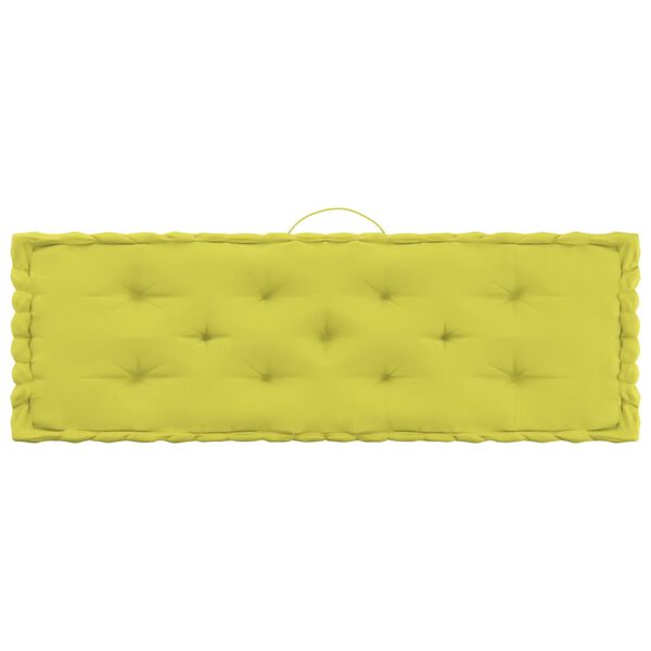 vidaXL Cojines para palets de suelo 6 unidades algod&oacute;n verde manzana