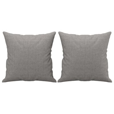 vidaXL Sofá de 2 plazas con almohadas y cojines tela gris claro 120 cm
