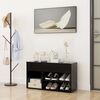 vidaXL Zapatero madera de ingenier&iacute;a negro 80x30x45 cm
