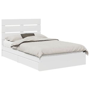 vidaXL Cama con almacenamiento 135 x 190 cm Madera de ingenier&iacute;a