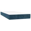 vidaXL Cama box spring con colch&oacute;n terciopelo azul oscuro 90x200 cm