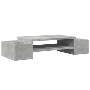 vidaXL Soporte de pantalla con almacenaje gris hormig&oacute;n 70x27x15 cm