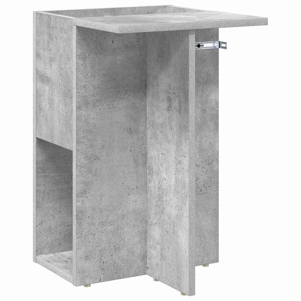 vidaXL Mesa Auxiliar Gris Concreto 35 x 40 x 55 cm