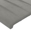 vidaXL Cabecero con orejas de terciopelo gris claro 103x16x118/128 cm