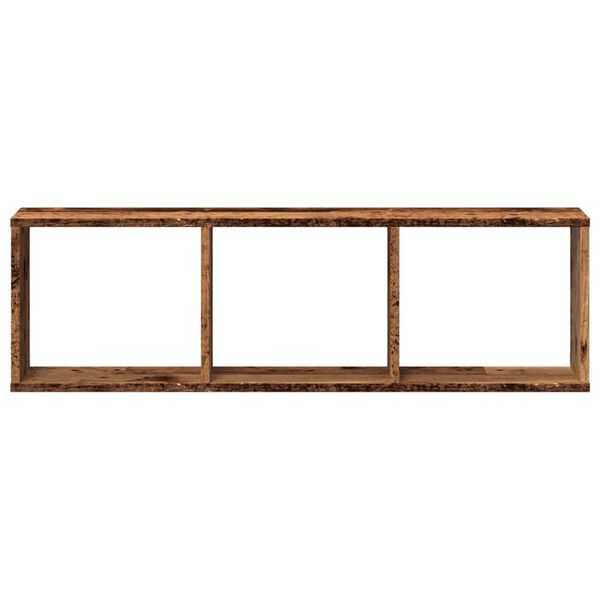 vidaXL Mueble de pared madera de ingeniería envejecida 100x16x30 cm