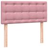 vidaXL Cama box spring con colch&oacute;n terciopelo rosa 100x210 cm
