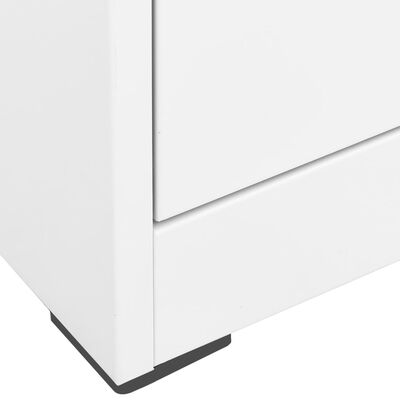 vidaXL Armario archivador de acero blanco 90x46x164 cm