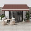 vidaXL Toldo retráctil automático marrón 400x350 cm