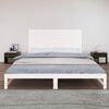 vidaXL Cabecero de cama pared madera maciza pino blanco 204x3x90 cm