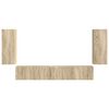vidaXL Conjunto de mueble de TV 4 pcs Roble Sonoma