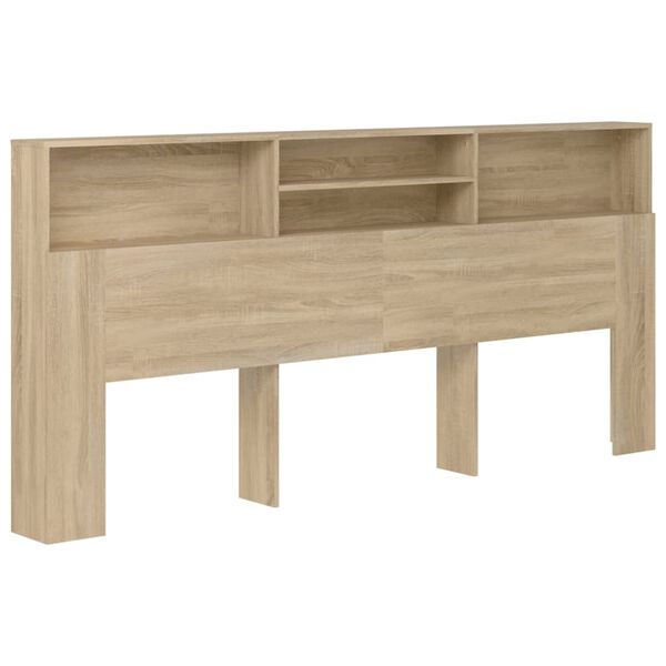 vidaXL Mueble cabecero color roble Sonoma 220x19x103,5 cm