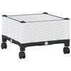 vidaXL Macetero de Jard&iacute;n con Ruedas Blanco 40 x 40 x 33 cm PP