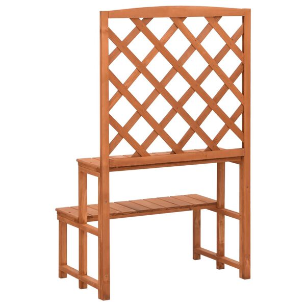 vidaXL Soporte de plantas y enrejado madera de abeto 70x42x115 cm
