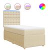 vidaXL Cama box spring con colch&oacute;n tela color crema 80x200 cm
