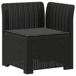 vidaXL Sill&oacute;n Individual de Jard&iacute;n con Coj&iacute;n Apariencia de Ratan PP