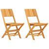vidaXL Sillas plegables (2 unidades) 47x61x90 cm, madera maciza de teca.