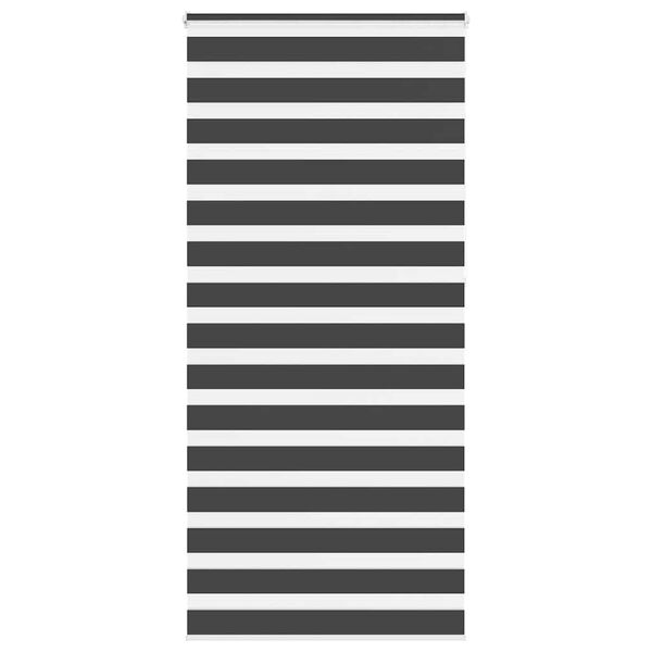 vidaXL Estor cebra negro 100x230 cm tejido ancho 95,9 cm poli&eacute;ster