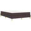 vidaXL Cama tipo Box Spring Marr&oacute;n Oscuro 140 x 190 cm tela
