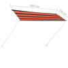 vidaXL Toldo retr&aacute;ctil naranja y marr&oacute;n 300x150 cm